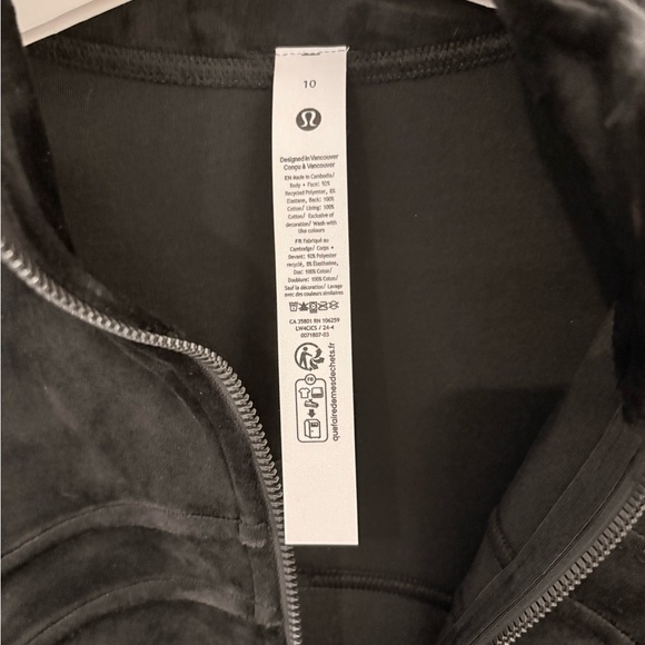 Lululemon Black Define Jacket Velvet - Picture 5 of 6